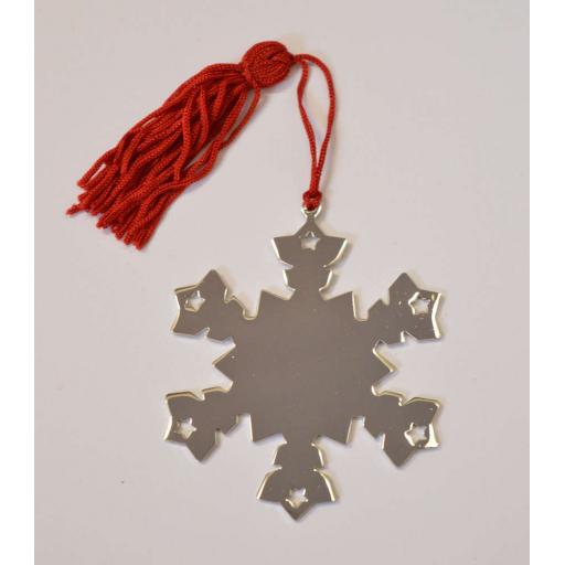 Silver Plated Snowflake Christmas Decoration