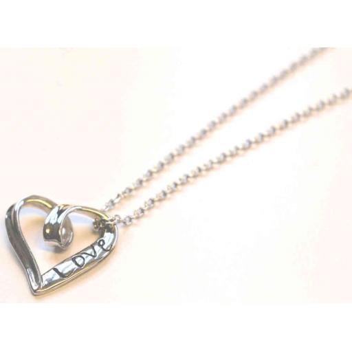 925 Sterling Silver Love Heart Pendant Necklace