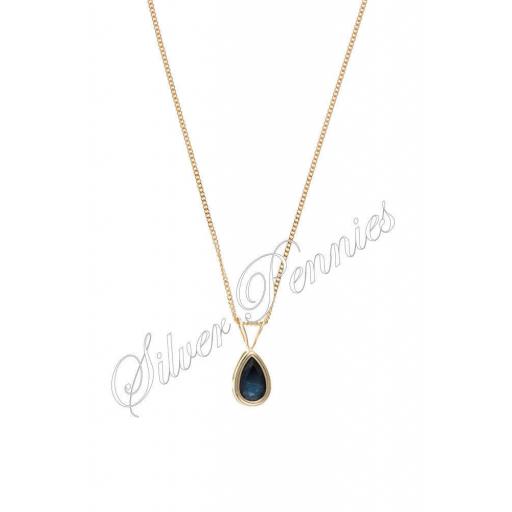 9ct Gold Sapphire Necklace.