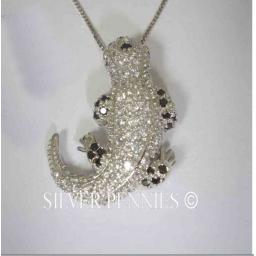 Riana Sterling Silver Lizard Pendant Necklace.jpg