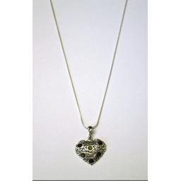 Amber and Silver Heart Pendant Necklace.jpg