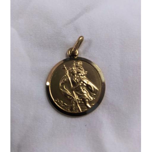 9ct Gold St Christopher Pendant only.